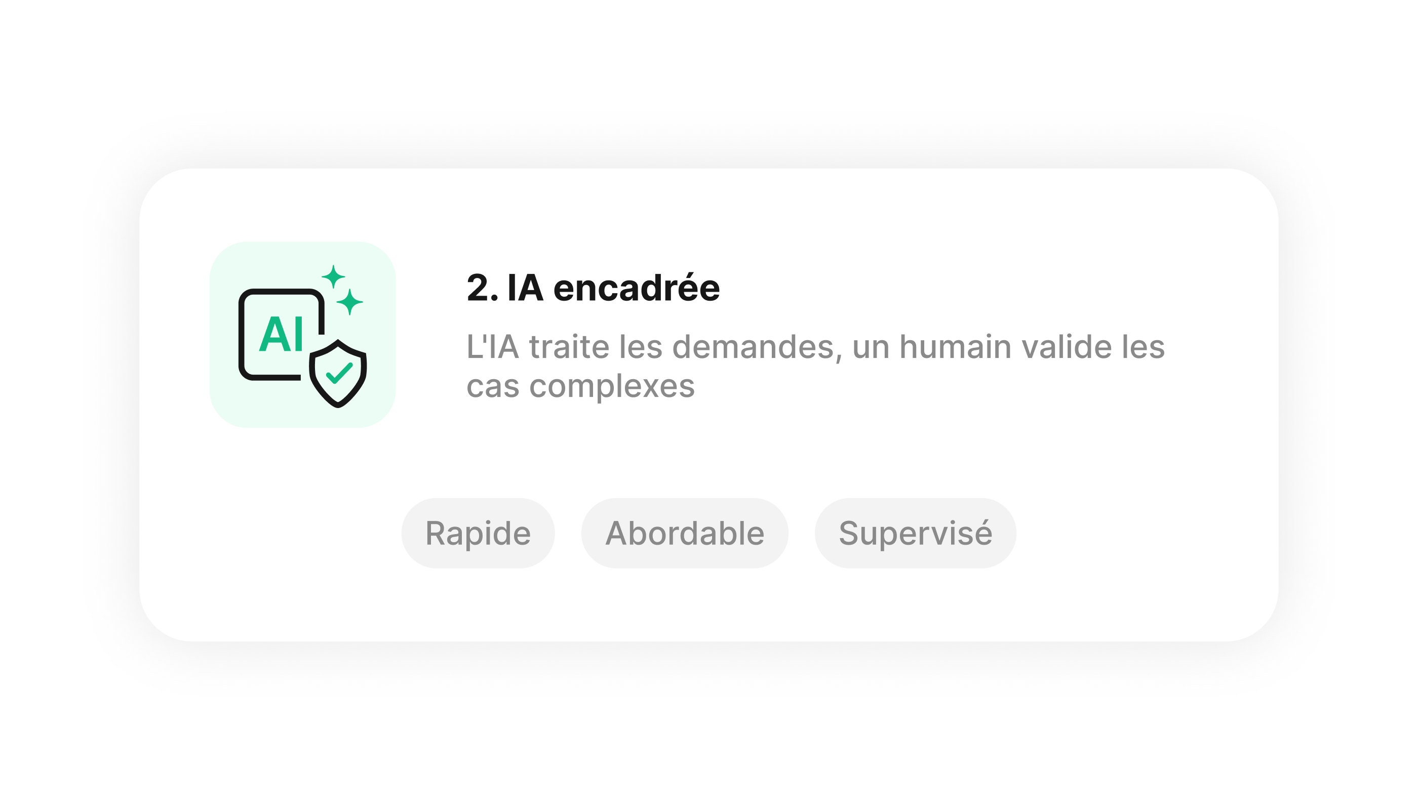 Présentation d'une IA encadrée pour traiter rapidement les demandes sous supervision humaine